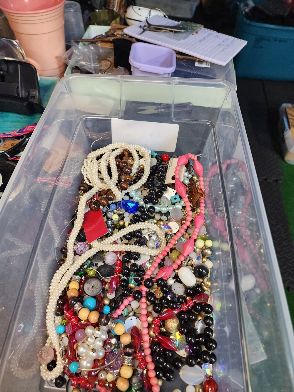 1lb Mixed Beaded Lot - For Crafting